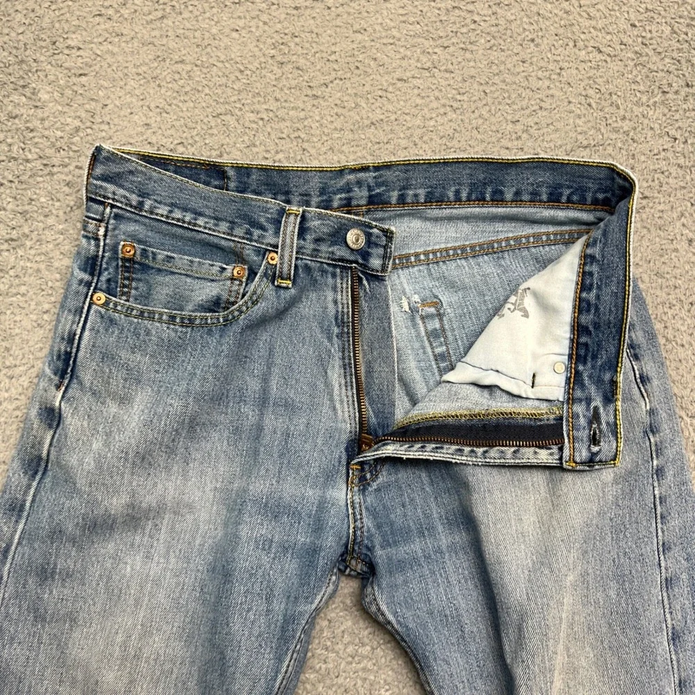Levi's‎ 505 Jeans Mens 34x29 Regular Fit Blue Excellent Straight Leg Denim